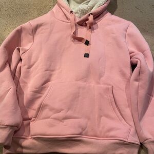 Pale Pink Hoodie with Front Pocket